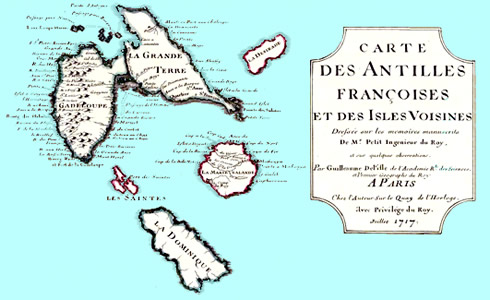 Map of the French Antilles